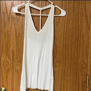 American Eagle White Don’t Ask Why Tank Top